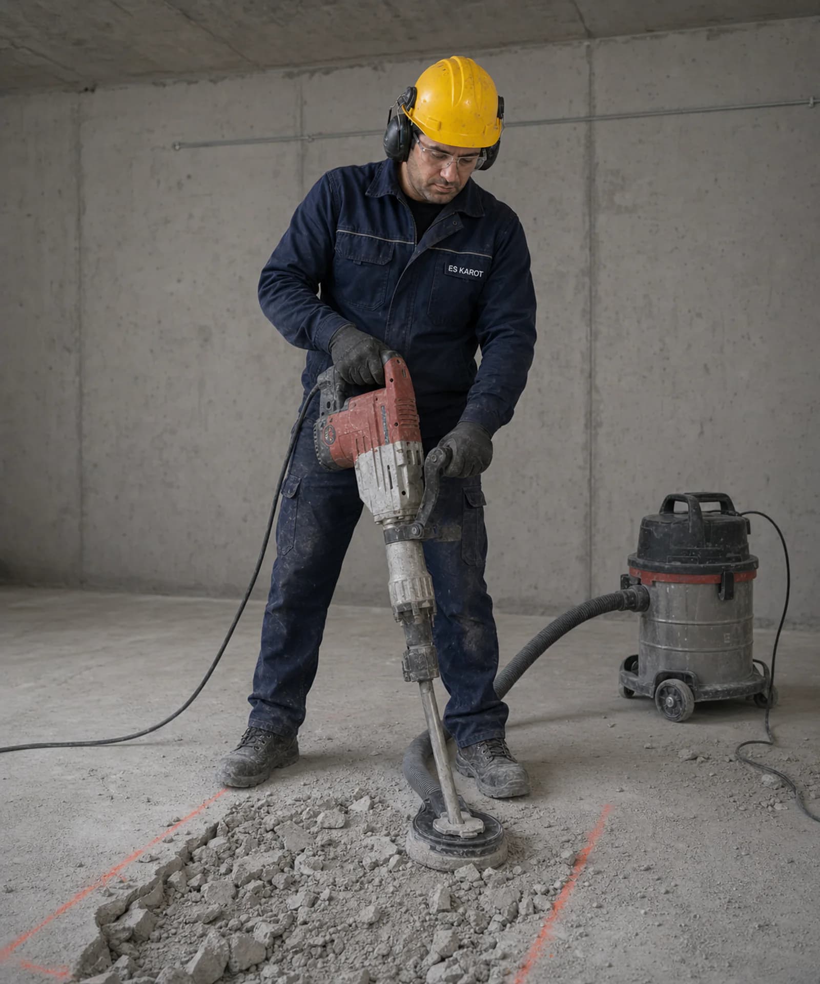 Beton kırım uygulaması