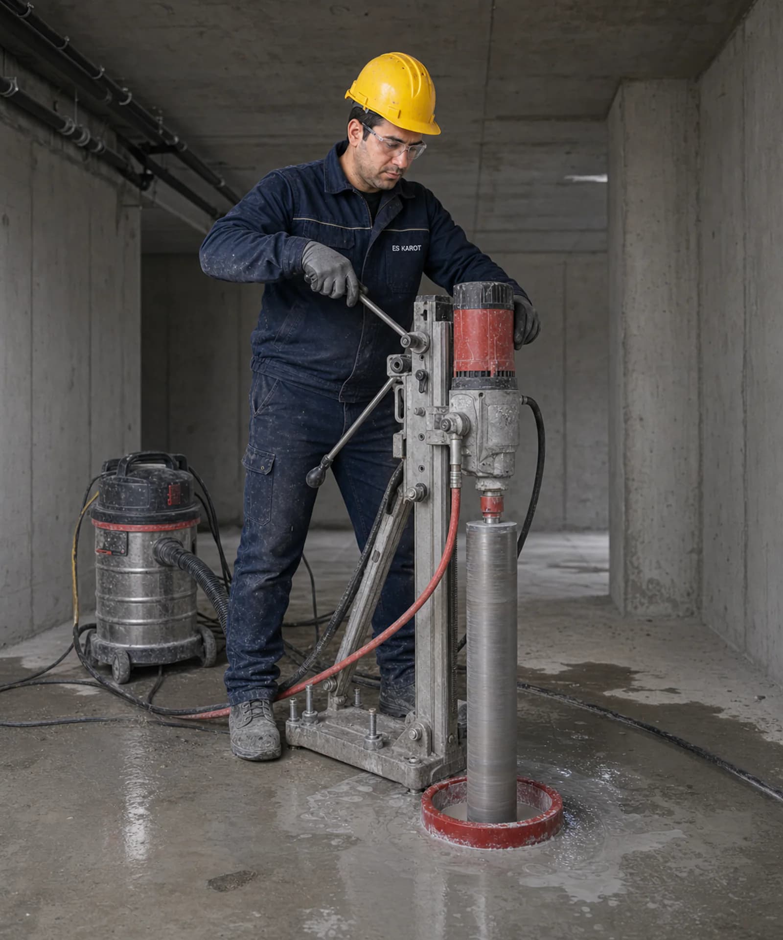 Karot ve beton delme uygulaması